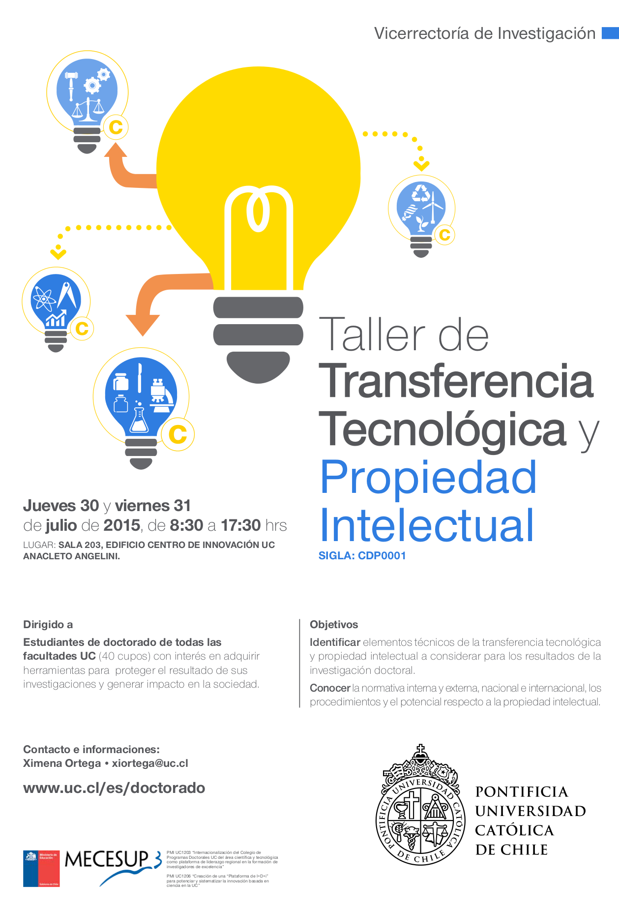 Taller Transferencia Tecnológica y Propiedad Intelectual UC 2015