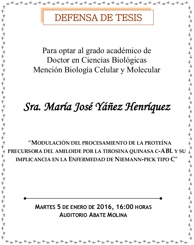 Defensa Tesis Doctoral María José Yáñez