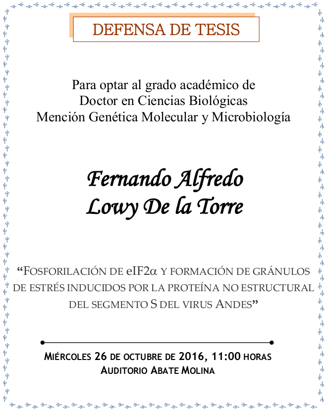 Defensa Tesis Doctoral Fernando Lowy