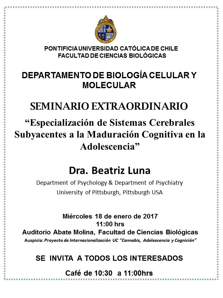 Seminario Dra. Beatriz Luna 2017