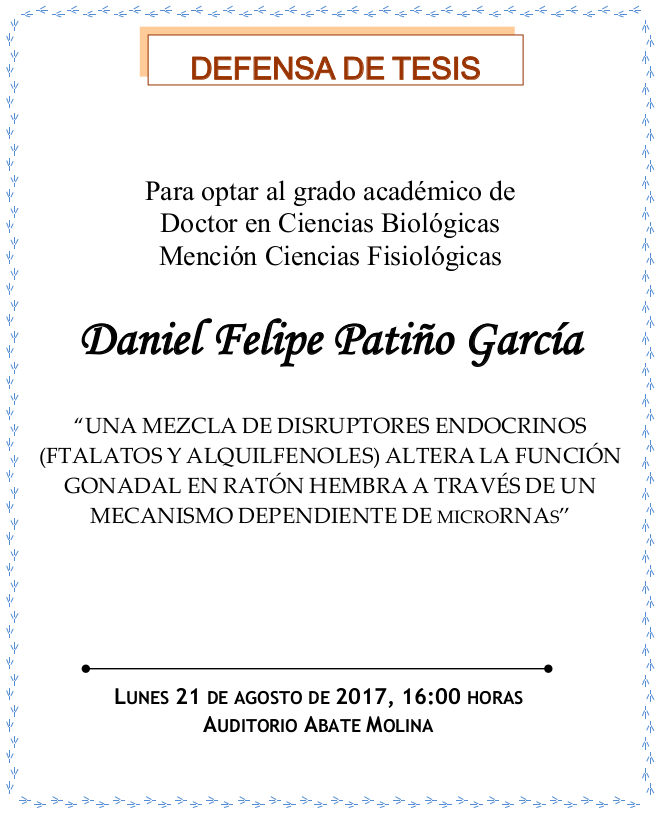 Defensa de Tesis Doctoral Daniel Patiño