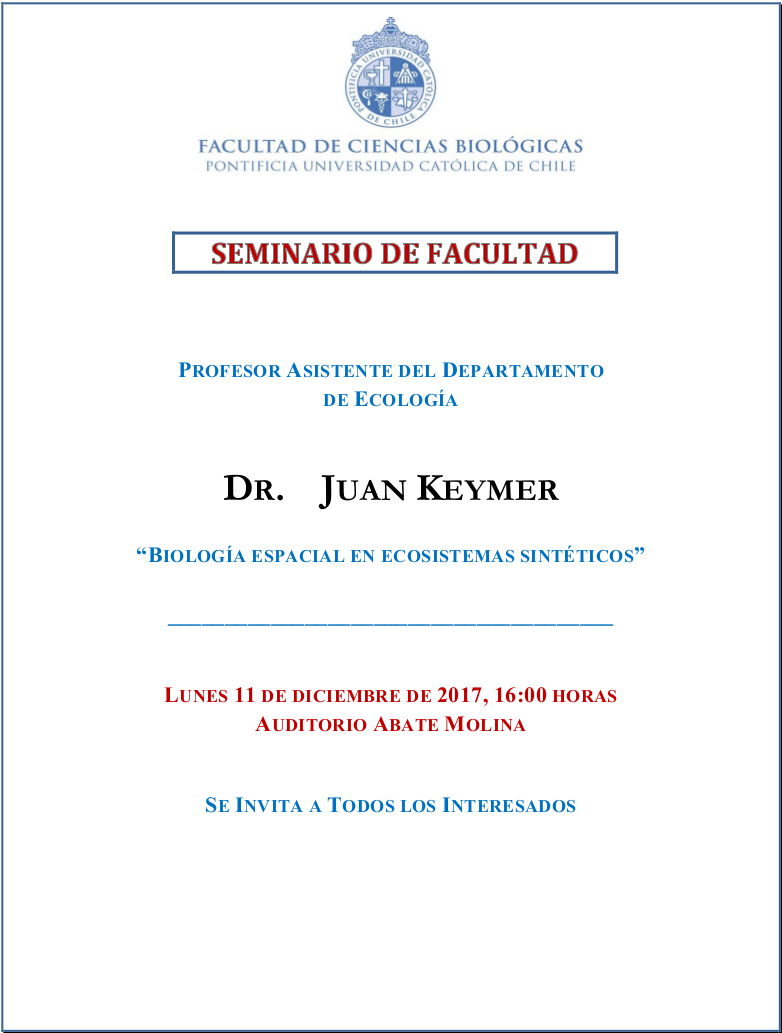 Seminario Dr. Juan Keymer 2017