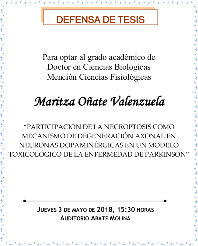 Defensa de Tesis Doctoral Maritza Oñate