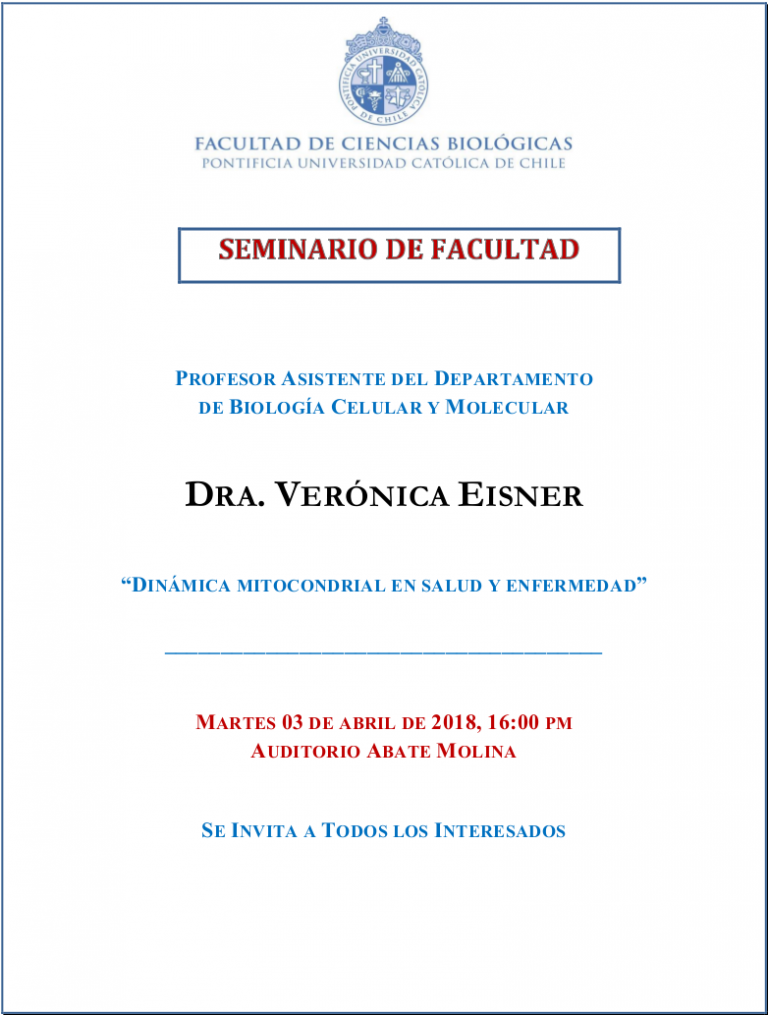 Seminario Facultad Ciencias BiolÓgicas Uc Doctorado En Ciencias Biológicas Uc 2354