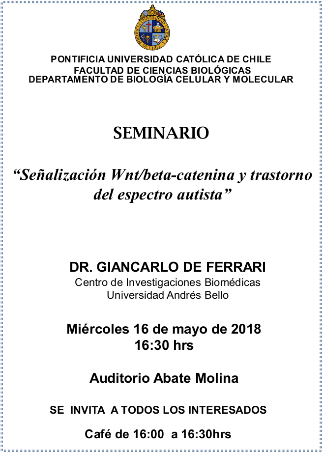 Seminario Dr. Giancarlo De Ferrari 2018