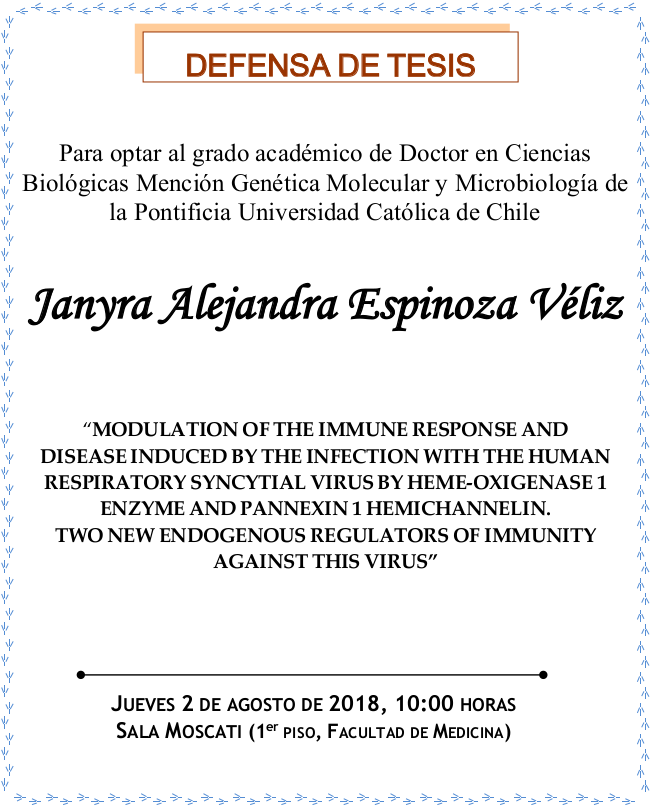 Defensa de Tesis Doctoral Janyra Espinoza