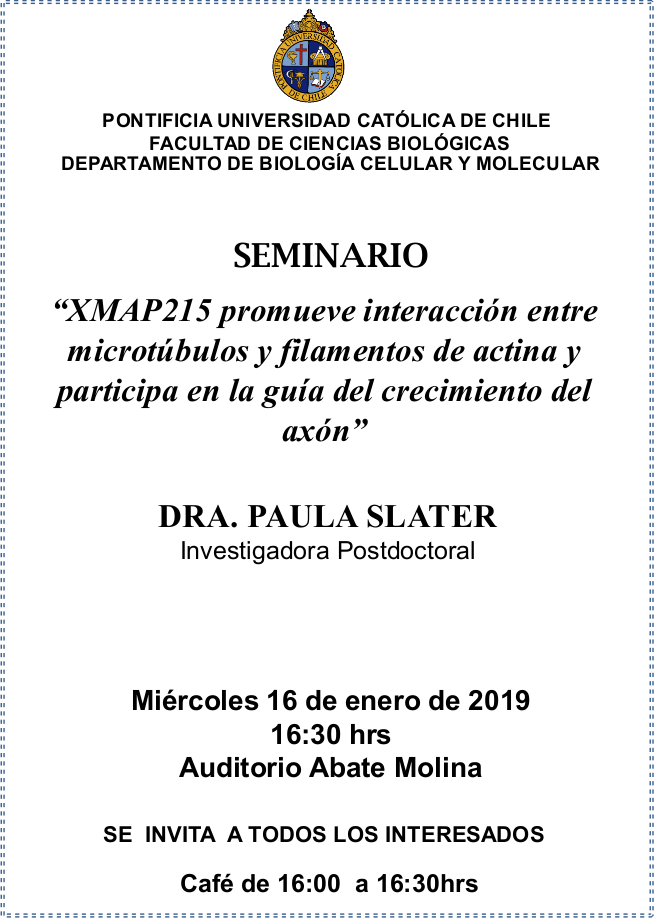 Seminario Dra. Paula Slater 2019