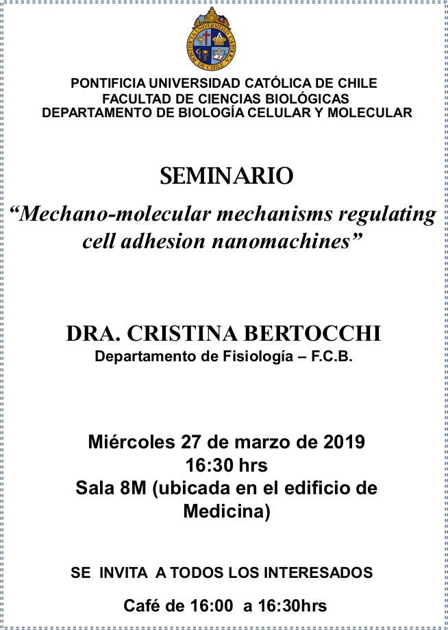 Seminario Dra. Cristina Bertocchi 2019