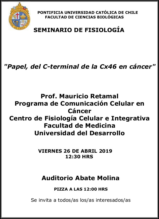Seminario Prof. Mauricio Retamal 2019