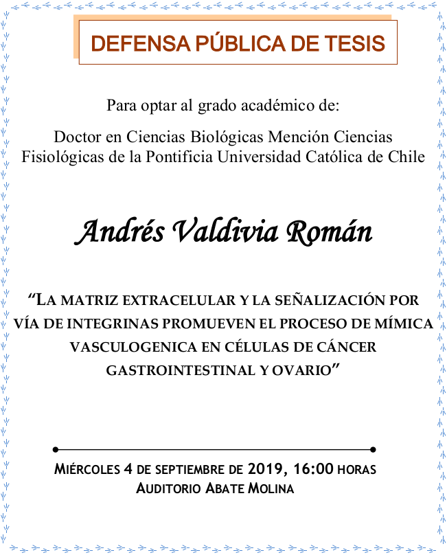 Defensa de Tesis Doctoral Andrés Valdivia