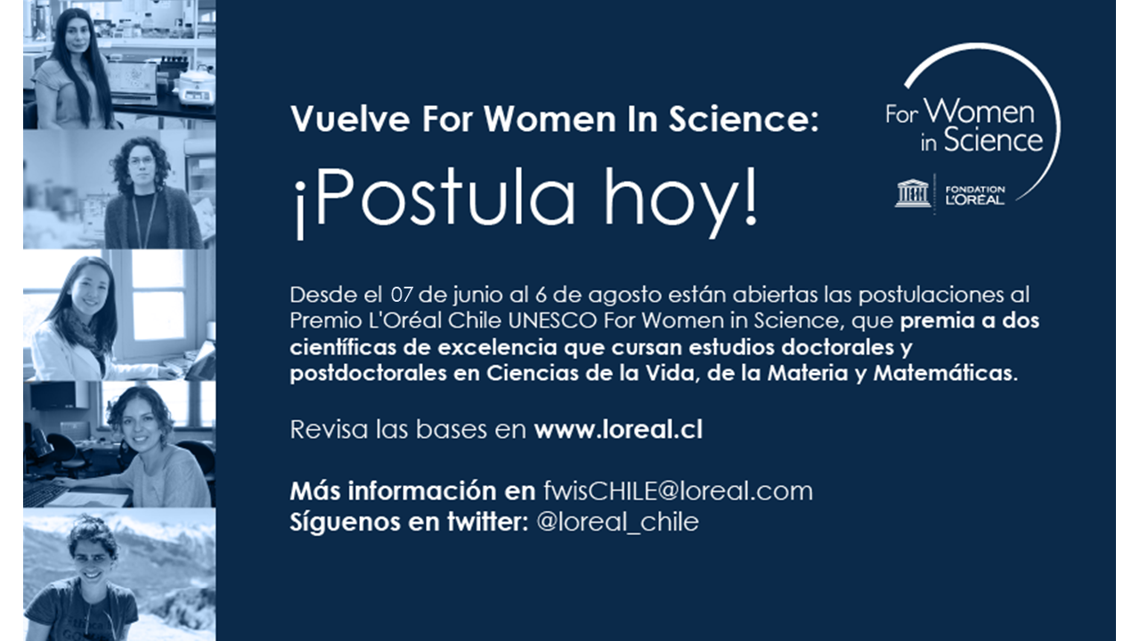 Premio L’Oréal Chile – UNESCO For Women in Science 2021