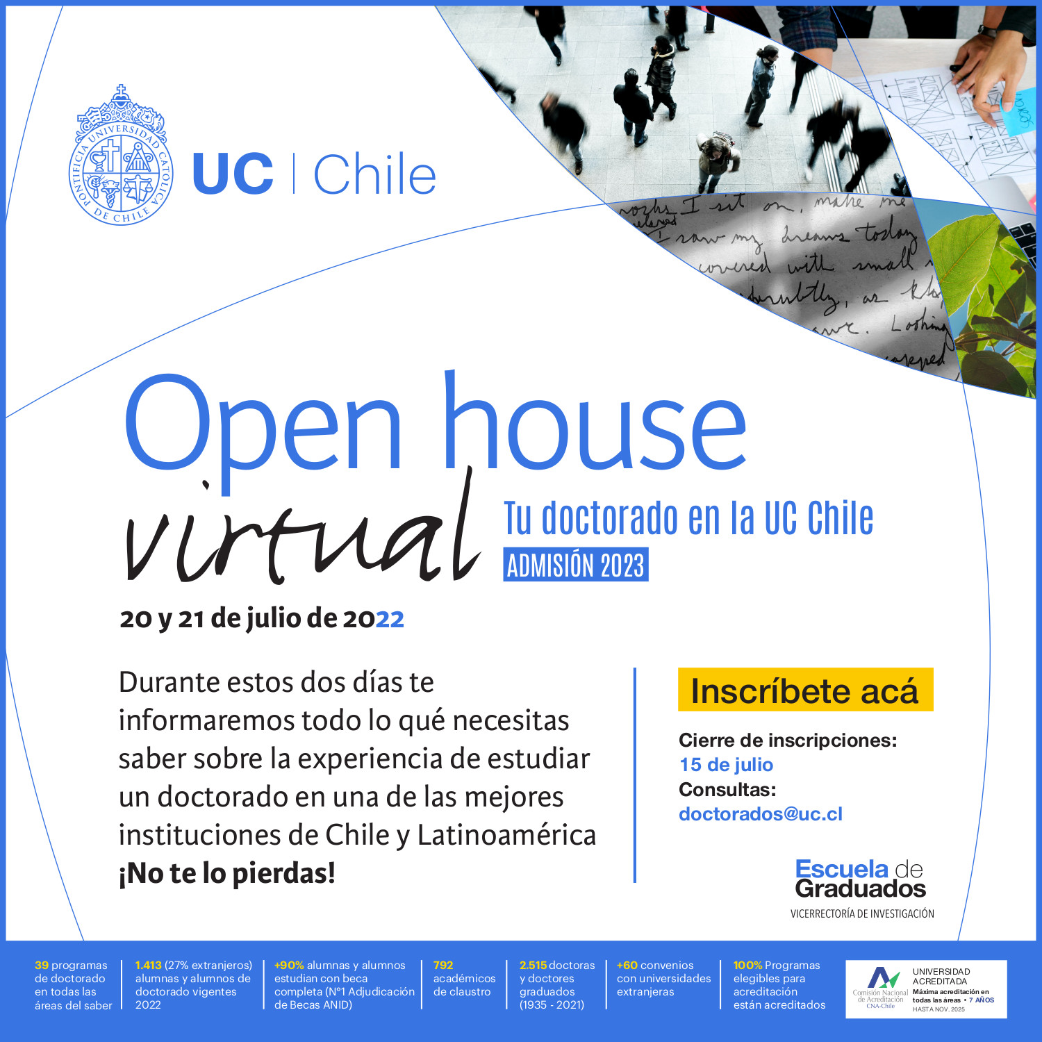Open House virtual de Doctorados UC 2022