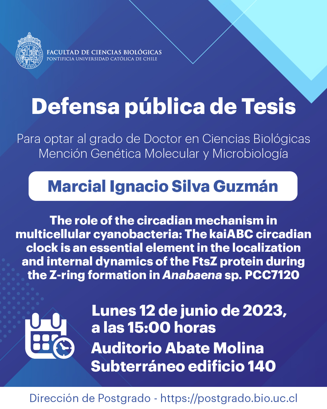 Defensa Tesis Doctoral Marcial Silva Doctorado En Ciencias Biológicas Uc 8546