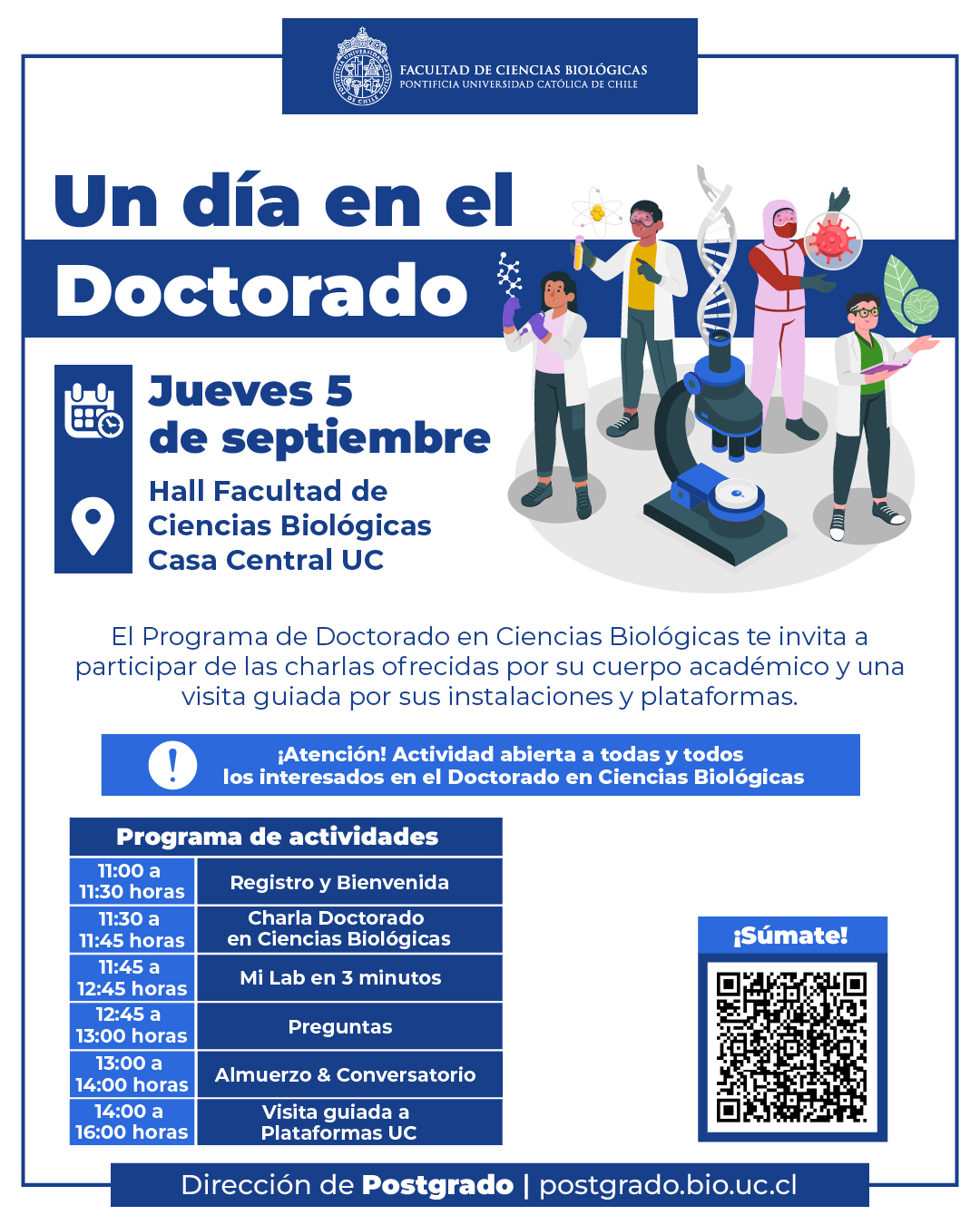 Un Día en el Doctorado 2024 - Doctorado en Ciencias Biológicas UC