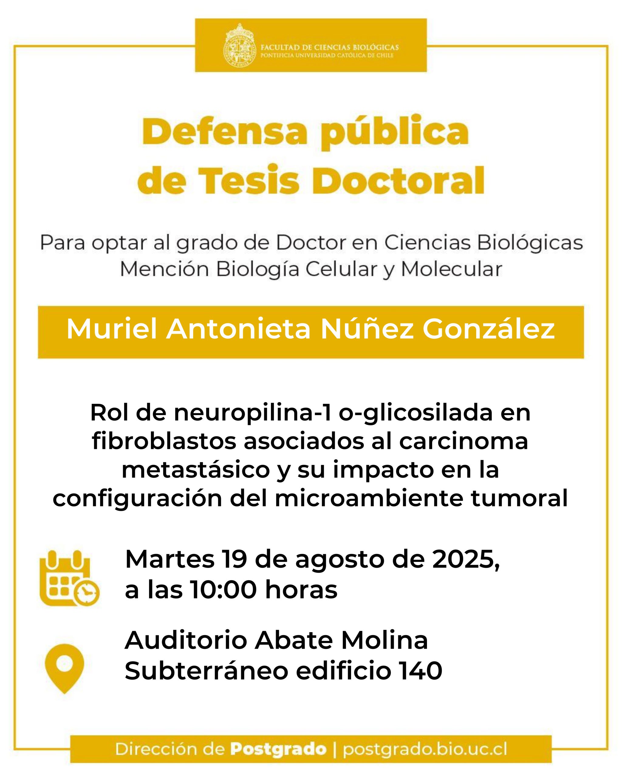 Defensa Pública de Tesis Doctoral - Muriel Núñez