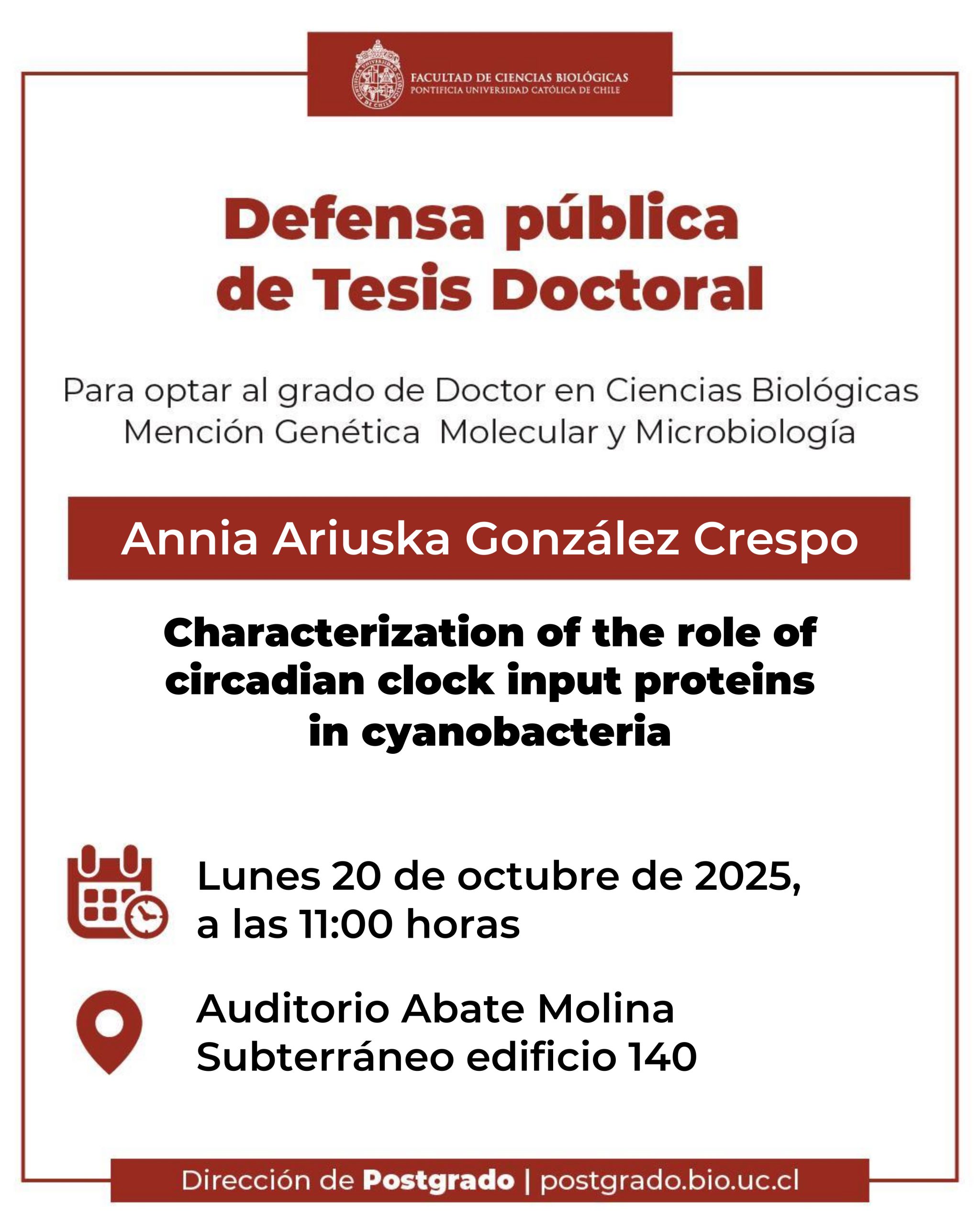 Defensa Pública de Tesis Doctoral - Annia González