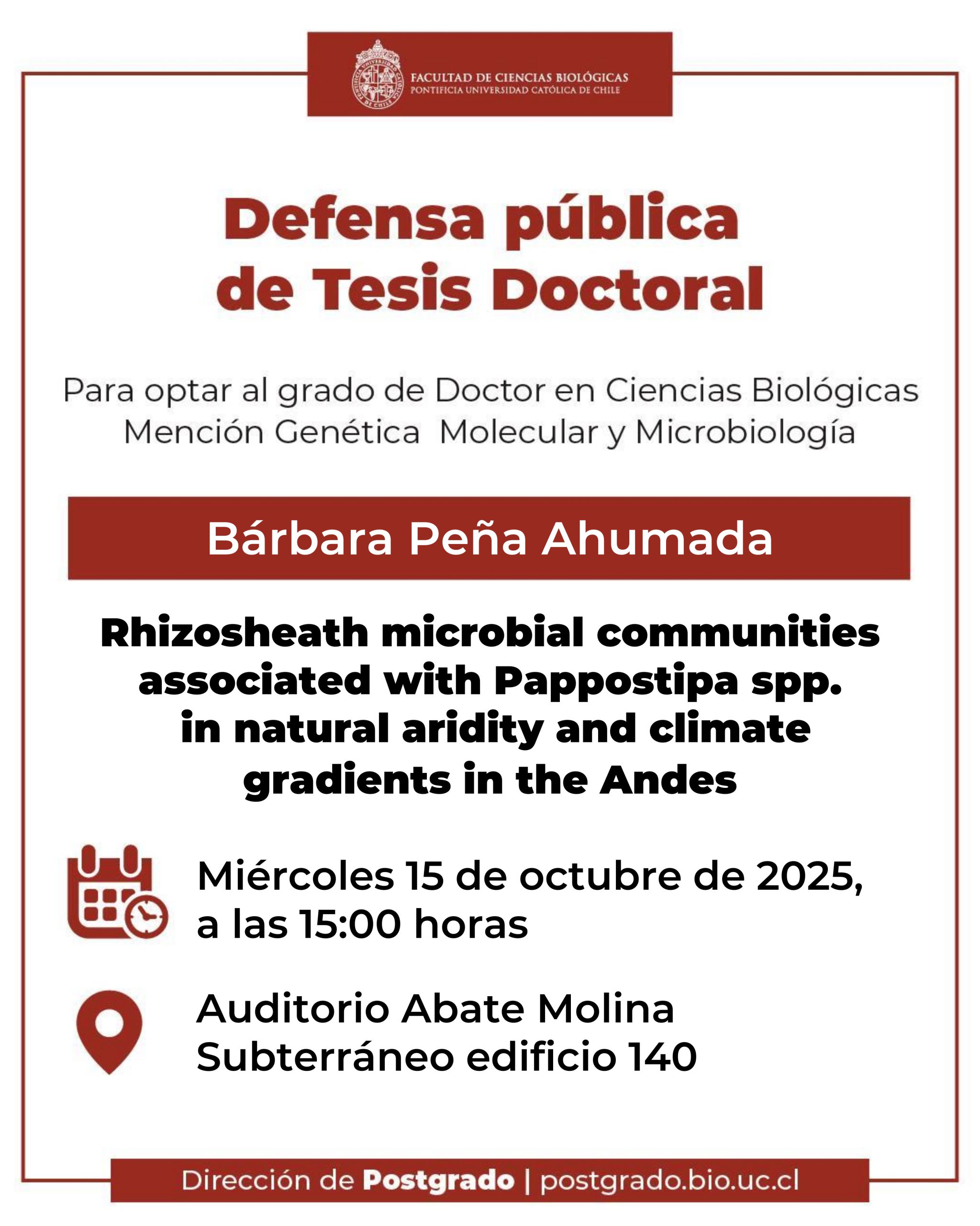 Defensa Pública de Tesis Doctoral - Bárbara Peña