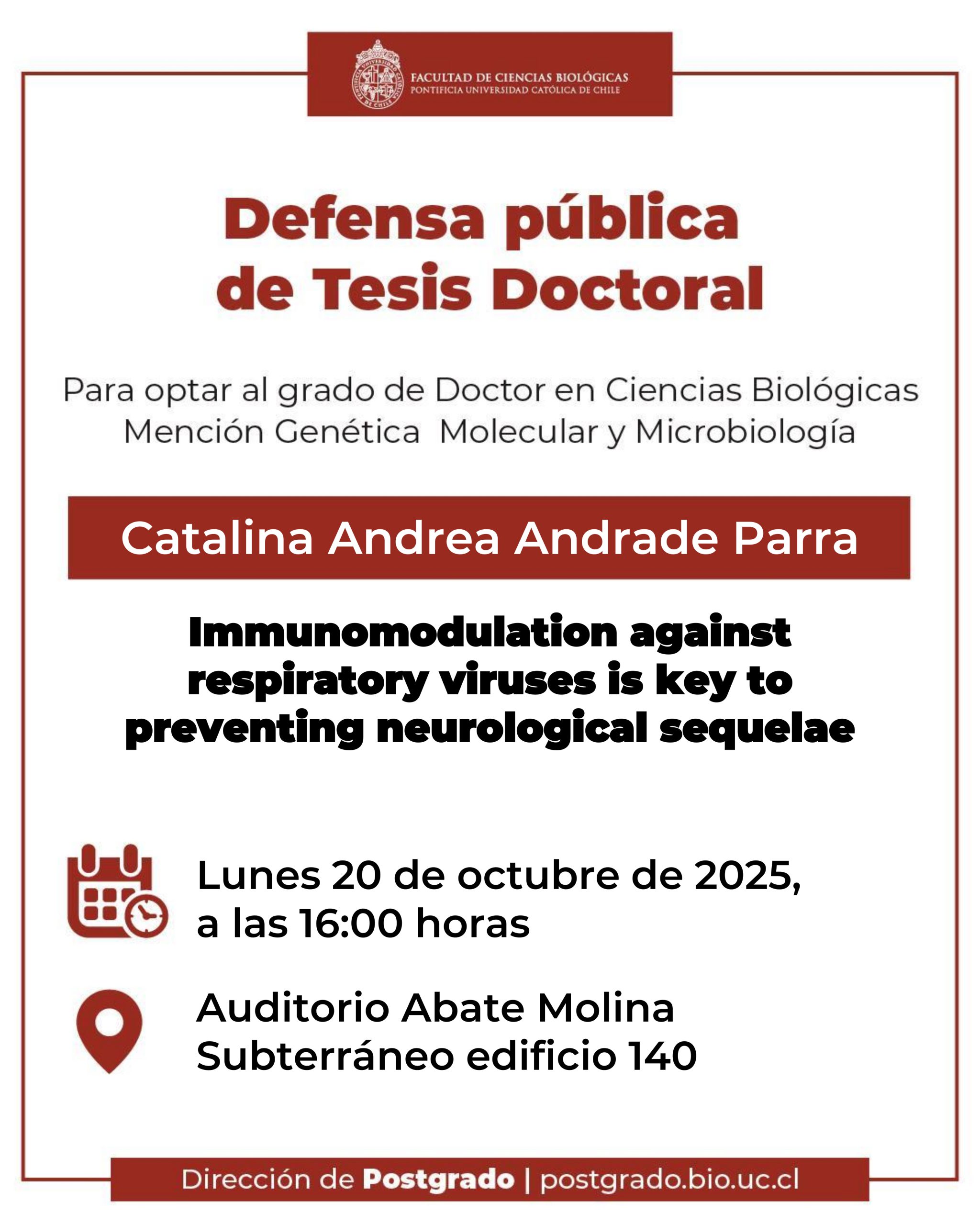 Defensa Pública de Tesis Doctoral - Catalina Andrade