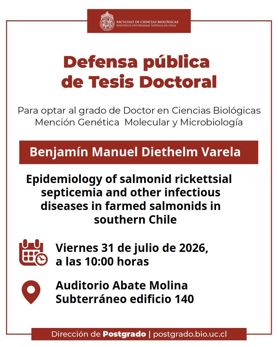 Defensa Pública de Tesis Doctoral Benjamín Diethelm