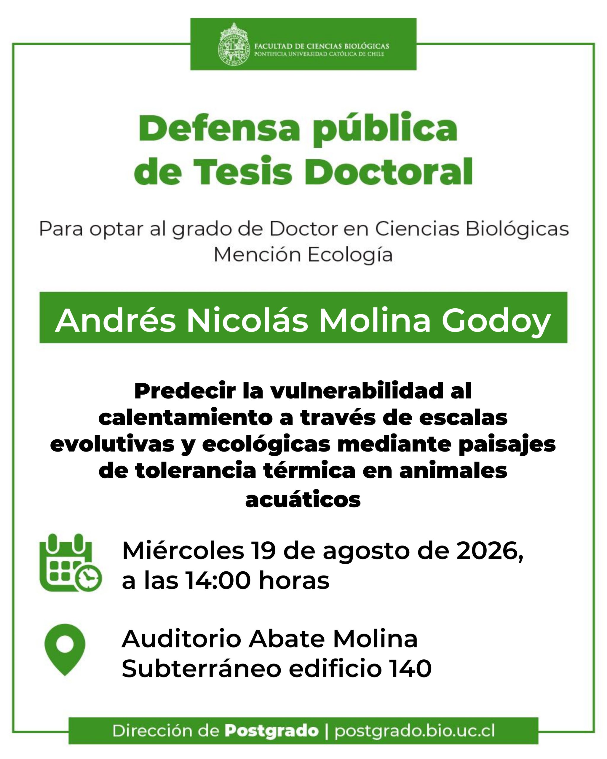Defensa Pública de Tesis Doctoral Andrés Molina