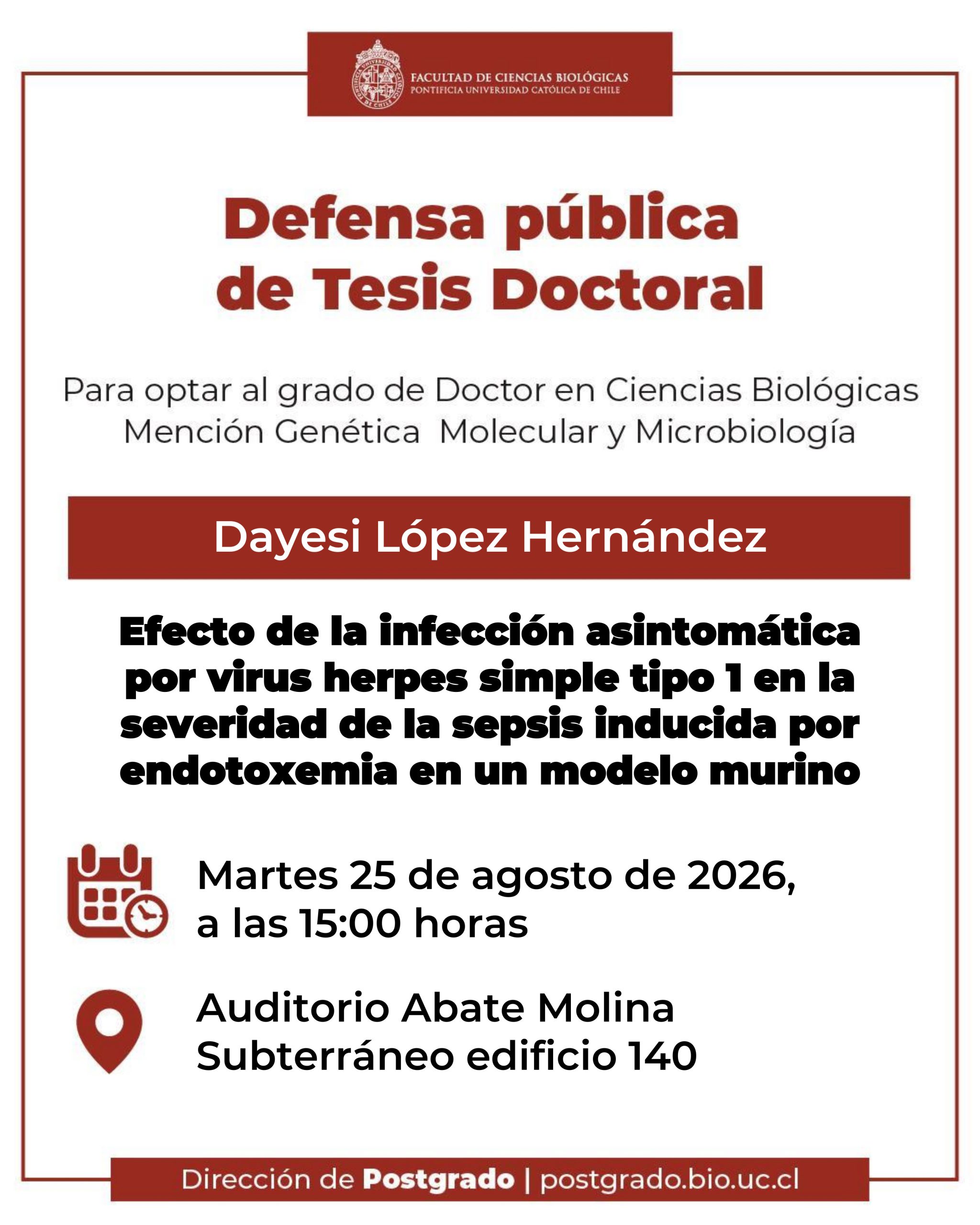 Defensa Pública de Tesis Doctoral Dayesi López