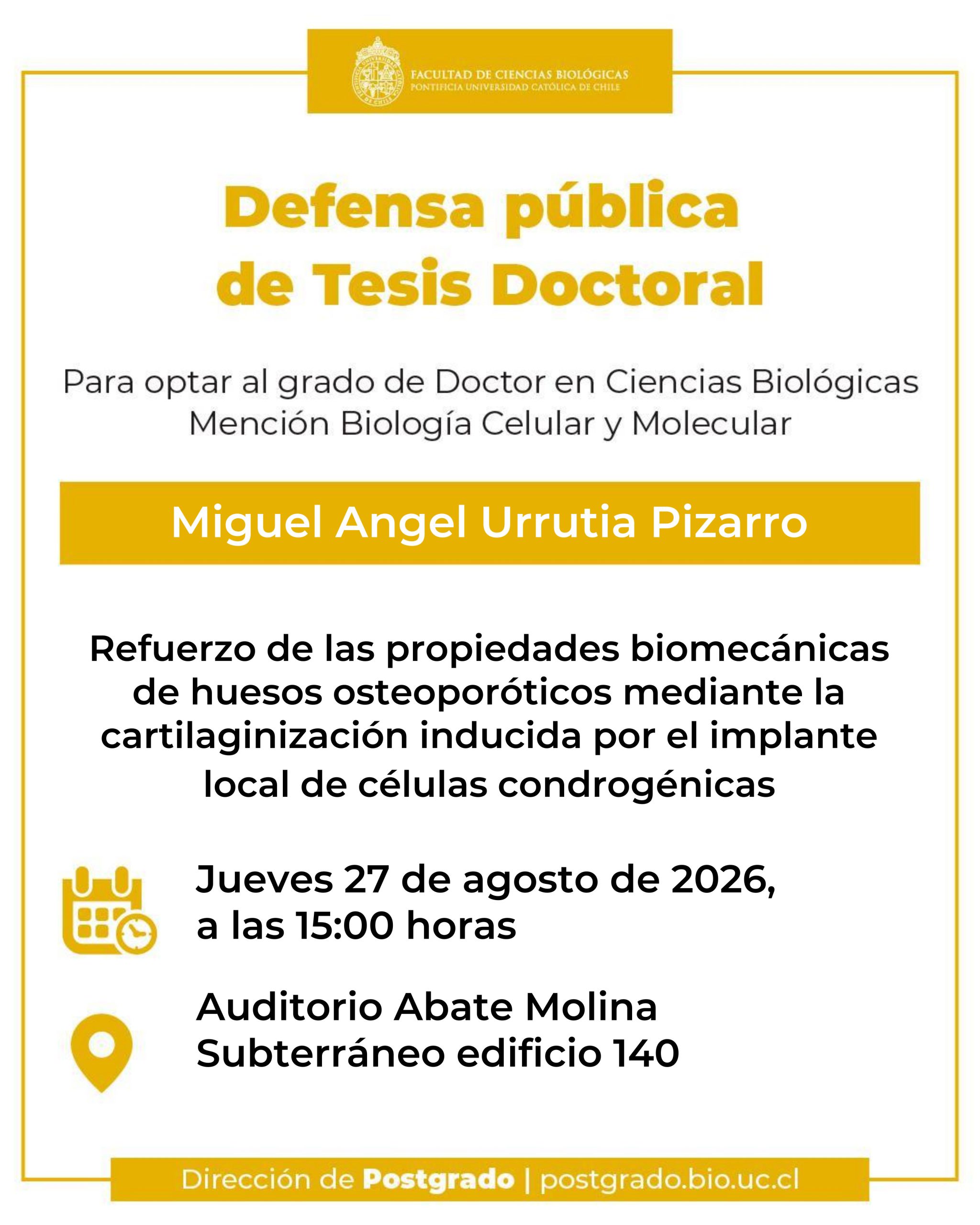 Defensa Pública de Tesis Doctoral Miguel Urrutia