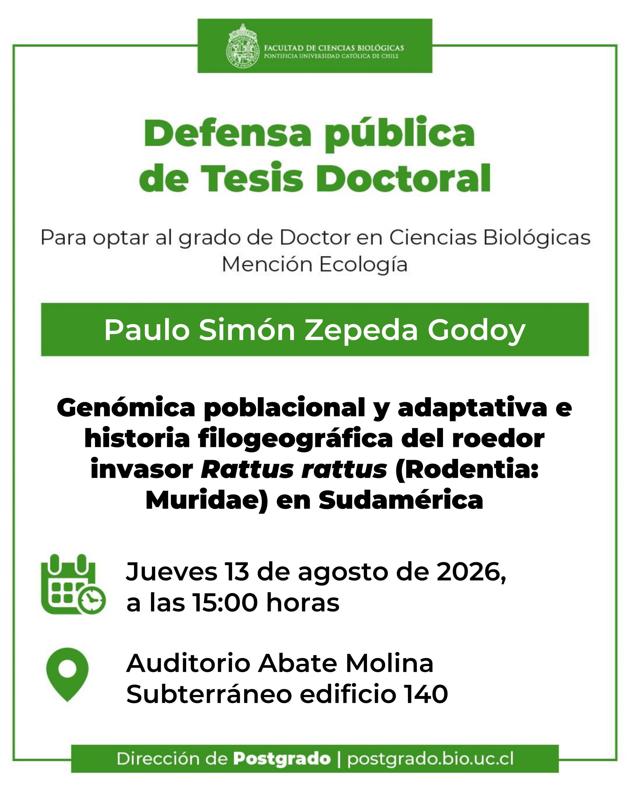 Defensa Pública de Tesis Doctoral Paulo Zepeda