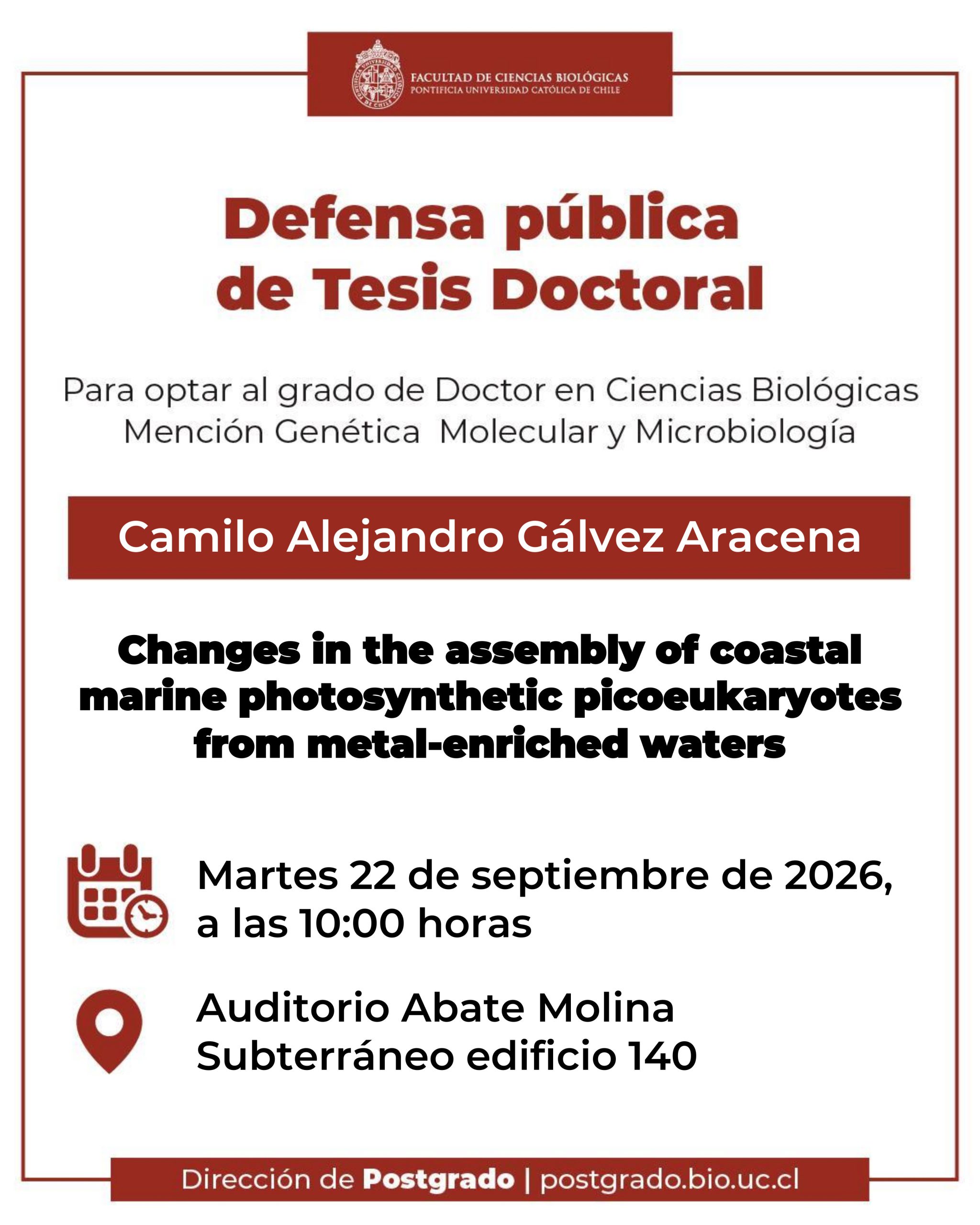Defensa Pública de Tesis Doctoral - Camilo Gálvez
